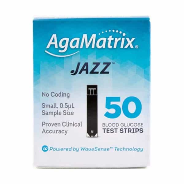 AgaMatrix WaveSense Jazz Blood Glucose Strips - 50 Pack
