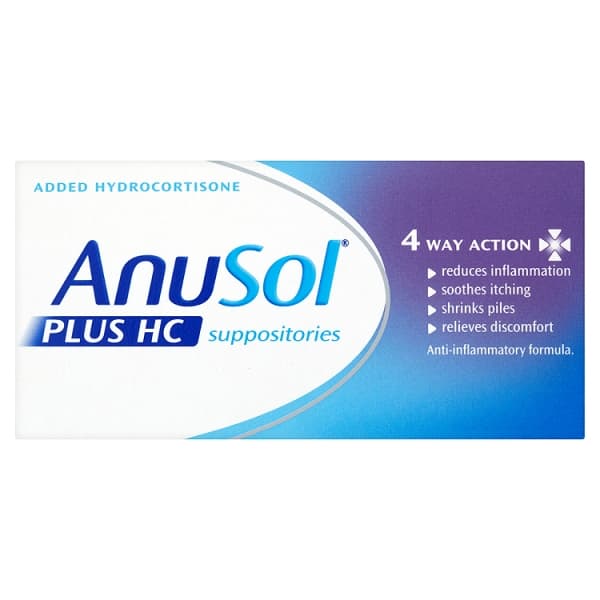 Anusol Plus HC Suppositories - 12 Suppositories — photo 1