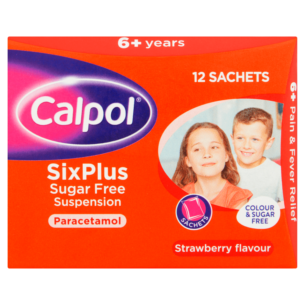 Calpol Six Plus Sugar Free Suspension - 12 Sachets - photo 1 of 1